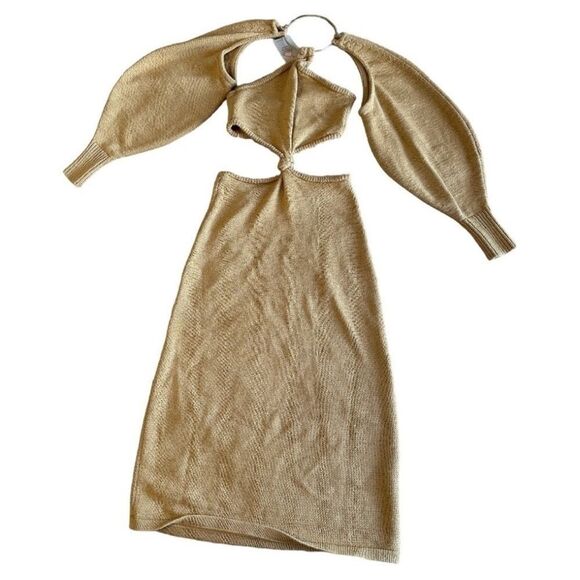 Cult Gaia Salima Knit Dress in Sand - Picture 3 of 11